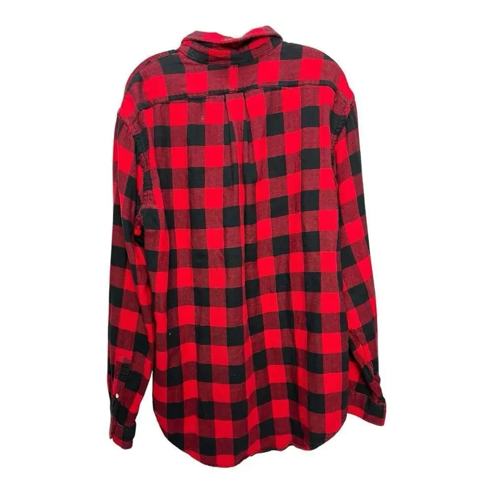 Polo Ralph Lauren Double Layer Flannel Shirt Mens XL Buffalo Plaid Red